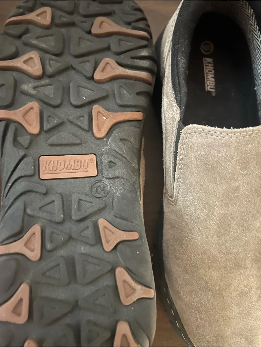 Khombu Men's Taupe Suede Slip-On Loafers